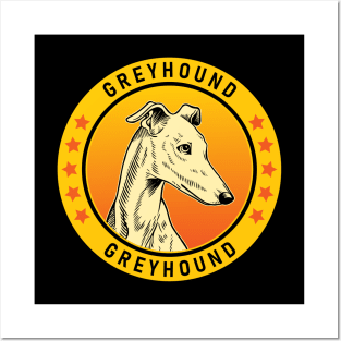 Greyhound Dog Portrait Posters and Art